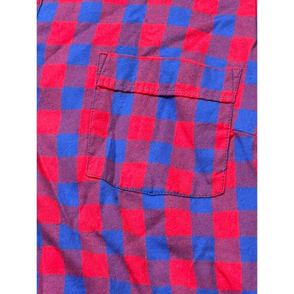 J. Crew 100% Cotton Plaid Shirt Women's Size Small Red Blue Medium weight Excell - Picture 4 of 8